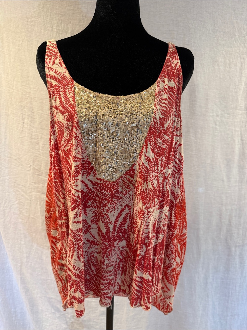 tiny/Anthropologie Beekeeper Sequin-Embellished Tank Top size S